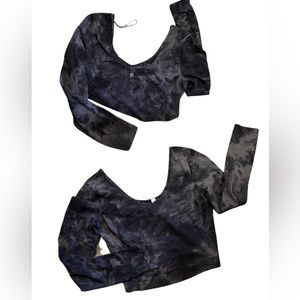 Lululemon long sleeve cropped tie-dye top 10